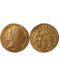 LOUIS XV - DOUBLE LOUIS D'OR A LA VIEILLE TETE - 1773 K BORDEAUX 2