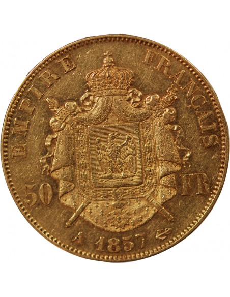 NAPOLEON III ﻿- 50 FRANCS OR 1857 A PARIS﻿