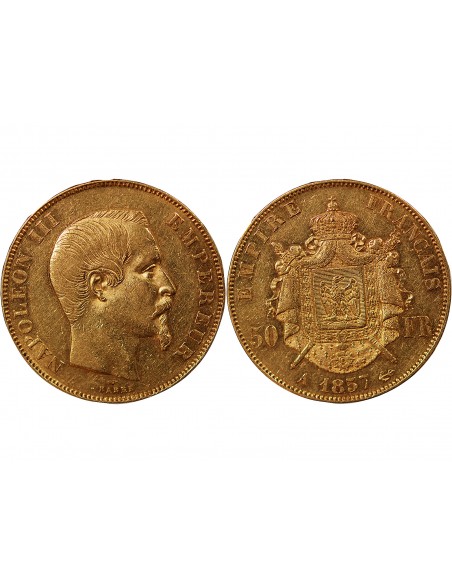 NAPOLEON III ﻿- 50 FRANCS OR 1857 A PARIS﻿