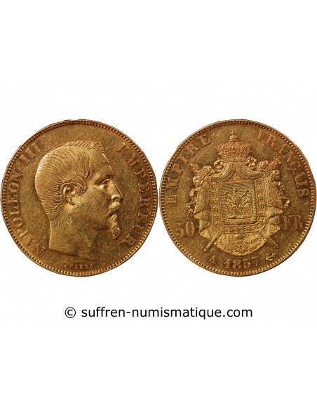 NAPOLEON III ﻿- 50 FRANCS OR 1857 A PARIS﻿