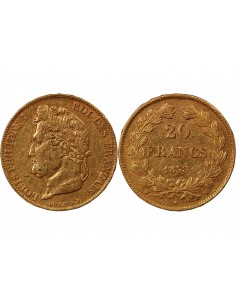 LOUIS PHILIPPE﻿ - 20 FRANCS OR 1838 W LILLE 2