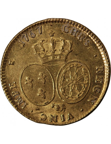 BEARN, LOUIS XV - DOUBLE LOUIS D'OR AU BANDEAU - 1767 PAU