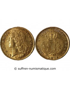 BEARN, LOUIS XV - DOUBLE LOUIS D'OR AU BANDEAU - 1767 PAU