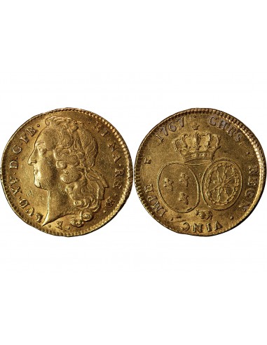 BEARN, LOUIS XV - DOUBLE LOUIS D'OR AU BANDEAU - 1767 PAU