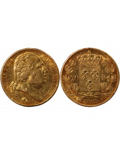 LOUIS XVIII - 20 FRANCS OR 1819 A PARIS 2