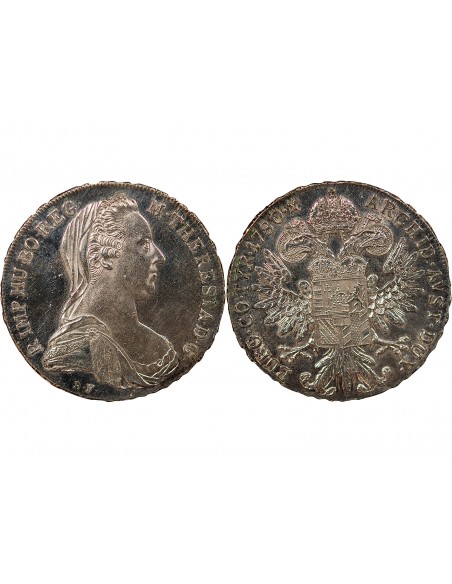 AUTRICHE, MARIE THERESE - THALER ARGENT - 1780 (Refrappe 1945-1960, VIENNE)