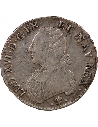 LOUIS XVI - ÉCU ARGENT AUX RAMEAUX D'OLIVIER 1784 L BAYONNE