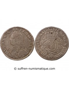 LOUIS XV - ECU AUX RAMEAIX D'OLIVIER, ARGENT - 1736 9 RENNES