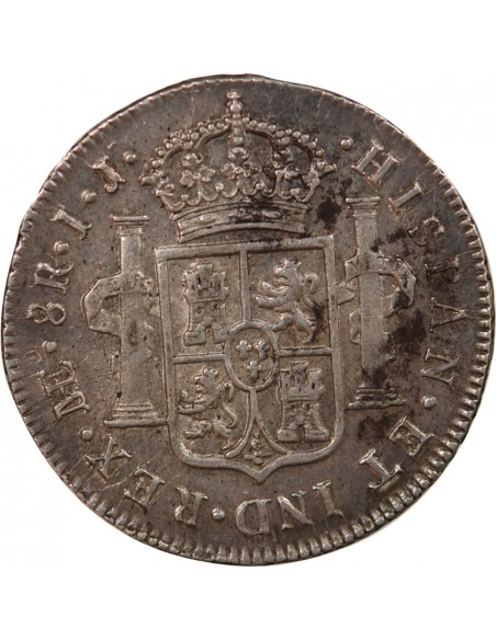 PEROU, CHARLES IV - 8 REALES ARGENT 1790 LIMA IJ