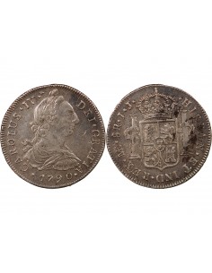 PEROU, CHARLES IV - 8 REALES ARGENT 1790 LIMA IJ 2