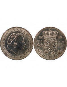 PAYS-BAS, JULIANA - 2 1/2 GULDEN ARGENT 1959 2