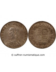 ROYAUME UNI, VICTORIA - 1/2 CROWN ARGENT 1889