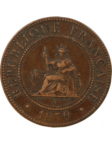COCHINCHINE FRANCAISE - CENTIEME BRONZE 1879 A PARIS