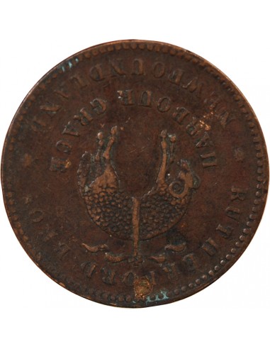 TERRE-NEUVE, RUTHERFORD BROS - JETON 1/2 PENNY - 1846 HARBOUR GRACE