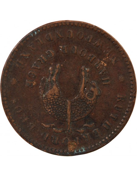 TERRE-NEUVE, RUTHERFORD BROS - JETON 1/2 PENNY - 1846 HARBOUR GRACE