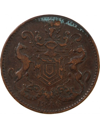 TERRE-NEUVE, RUTHERFORD BROS - JETON 1/2 PENNY - 1846 HARBOUR GRACE