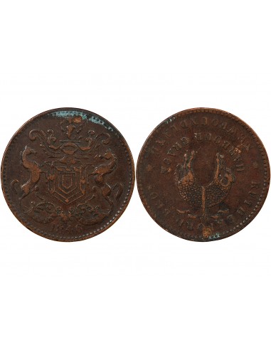 TERRE-NEUVE, RUTHERFORD BROS - JETON 1/2 PENNY - 1846 HARBOUR GRACE