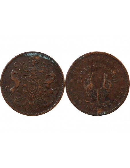 TERRE-NEUVE, RUTHERFORD BROS - JETON 1/2 PENNY - 1846 HARBOUR GRACE