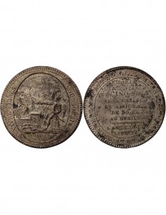 MONNAIE DE CONFIANCE - MONNERON 5 SOLS AU SERMENT, 2e TYPE 1792 AN IV 2