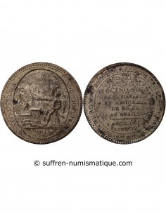 MONNAIE DE CONFIANCE - MONNERON 5 SOLS AU SERMENT, 2e TYPE 1792 AN IV