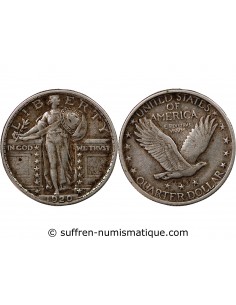 ETATS UNIS - 1/4 DOLLAR ARGENT "Standing Liberty Quarter" 1920 PHILADELPHIE