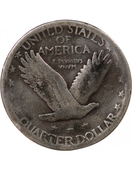 ETATS UNIS - 1/4 DOLLAR ARGENT "Standing Liberty Quarter" 1925 PHILADELPHIE