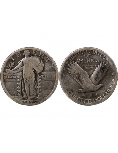 ETATS UNIS - 1/4 DOLLAR ARGENT "Standing Liberty Quarter" 1925 PHILADELPHIE