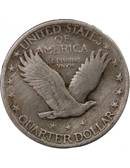 ETATS UNIS - 1/4 DOLLAR ARGENT "Standing Liberty Quarter" 1917 PHILADELPHIE