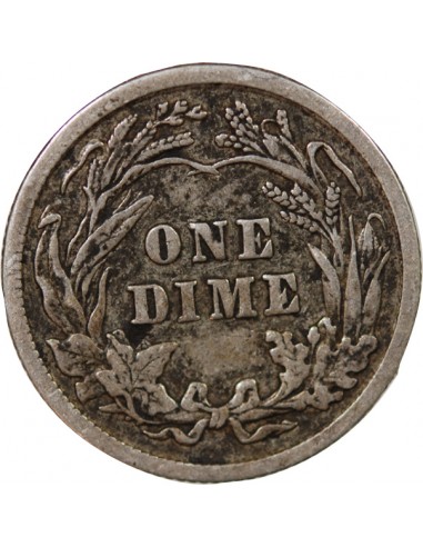ETATS UNIS - BARBER DIME ARGENT 1913 PHILADELPHIE