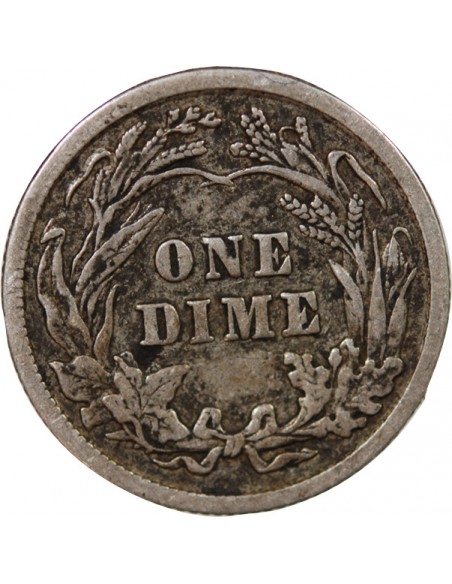 ETATS UNIS - BARBER DIME ARGENT 1913 PHILADELPHIE