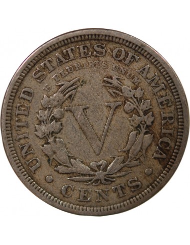 ETATS UNIS - 5 CENTS "Liberty Nickel" 1912 PHILADELPHIE