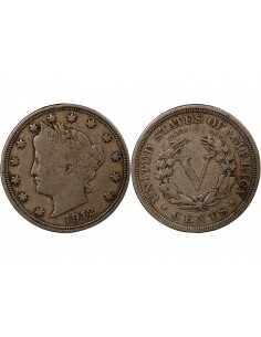 ETATS UNIS - 5 CENTS "Liberty Nickel" 1912 PHILADELPHIE 2