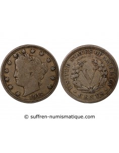 ETATS UNIS - 5 CENTS "Liberty Nickel" 1912 PHILADELPHIE