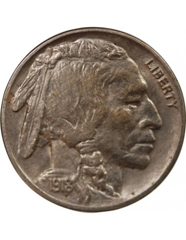 ETATS UNIS - 5 CENTS "Buffalo Nickel" 1918 PHILADELPHIE