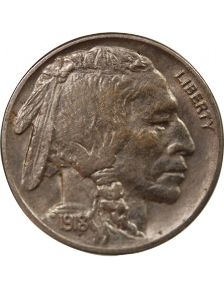 ETATS UNIS - 5 CENTS "Buffalo Nickel" 1918 PHILADELPHIE