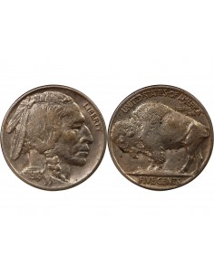 ETATS UNIS - 5 CENTS "Buffalo Nickel" 1918 PHILADELPHIE 2