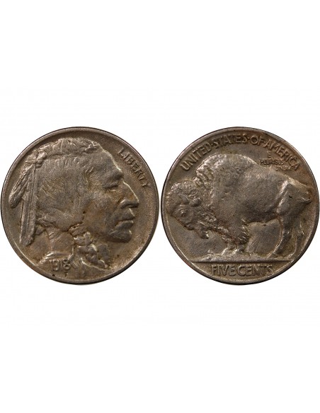 ETATS UNIS - 5 CENTS "Buffalo Nickel" 1918 PHILADELPHIE