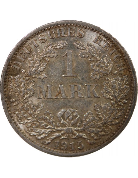 ALLEMAGNE, GUILLAUME II - 1 MARK ARGENT 1915 A BERLIN