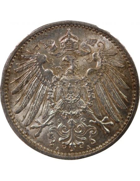 ALLEMAGNE, GUILLAUME II - 1 MARK ARGENT 1915 A BERLIN