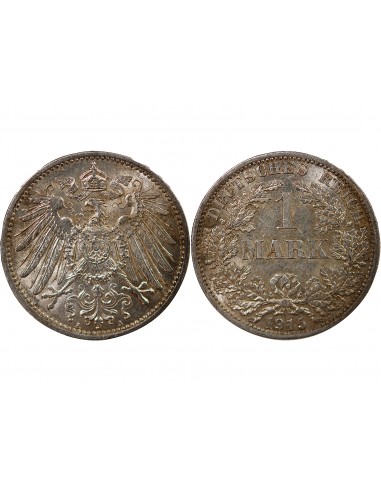 ALLEMAGNE, GUILLAUME II - 1 MARK ARGENT 1915 A BERLIN