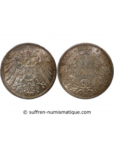 ALLEMAGNE, GUILLAUME II - 1 MARK ARGENT 1915 A BERLIN
