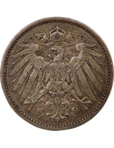 ALLEMAGNE, GUILLAUME II - 1 MARK ARGENT 1911 E MULDENHÜTTEN