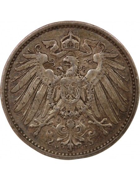 ALLEMAGNE, GUILLAUME II - 1 MARK ARGENT 1911 E MULDENHÜTTEN