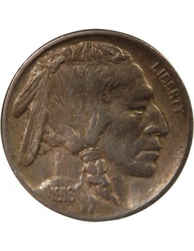 ETATS UNIS - 5 CENTS "Buffalo Nickel" 1916 PHILADELPHIE