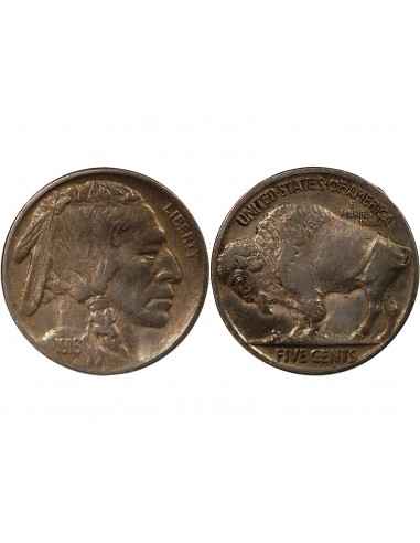 ETATS UNIS - 5 CENTS "Buffalo Nickel" 1916 PHILADELPHIE