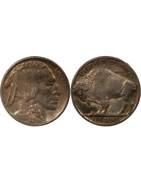 ETATS UNIS - 5 CENTS "Buffalo Nickel" 1916 PHILADELPHIE