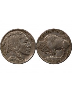 ETATS UNIS - 5 CENTS "Buffalo Nickel" 1937 PHILADELPHIE 2