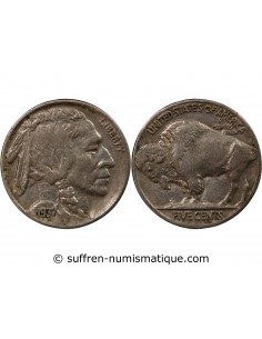 ETATS UNIS - 5 CENTS "Buffalo Nickel" 1937 PHILADELPHIE