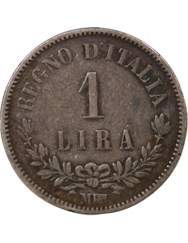 ITALIE, VICTOR EMMANUEL II - 1 LIRE ARGENT - 1863, M MILAN