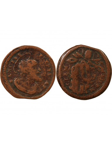 ETATS PONTIFICAUX, CLEMENT XII - QUATTRINO GUBBIO 1730-1740